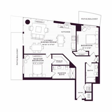 Rendering of the B5 floor plan